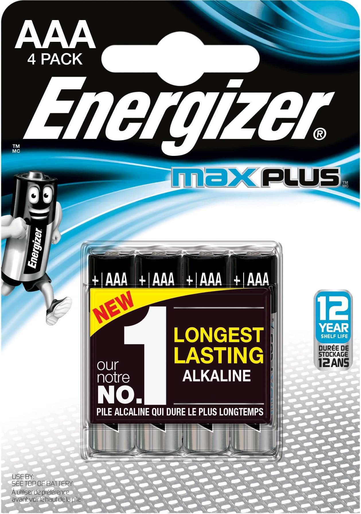 Energizer MAX Plus Power AAA Battery 4 Pack 