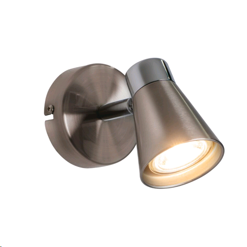 Endon Kai 1Lt Satin Nickel Wall Light 3.5W 