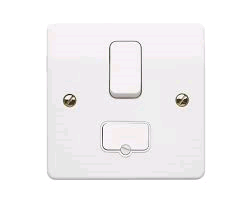 MK Logic Plus 13A D/P Switched Connection Unit c/w Bottom Flex Outlet