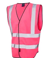 Scan Hi-Vis Waistcoat Pink Ladies Medium