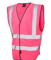 Scan Hi-Vis Waistcoat Pink Ladies Medium 