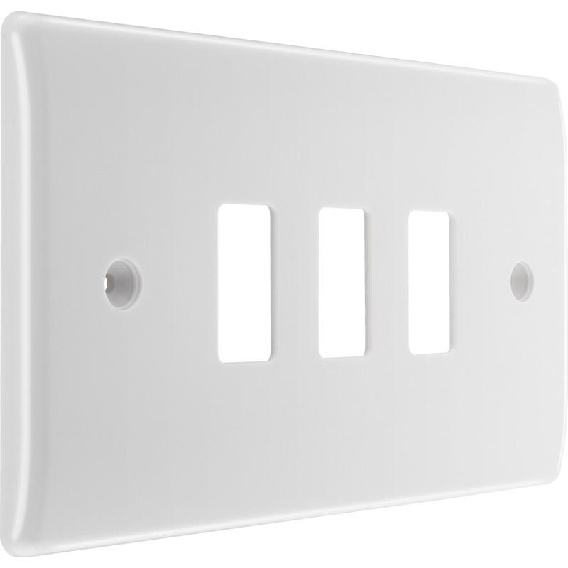 BG Grid 3G Front Plate White (New Type)