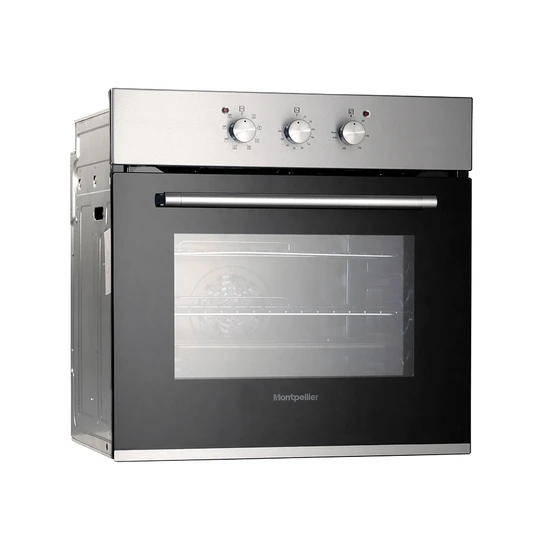 Montpellier SFO65 Built-In Single Fan Oven Multifunction with Minute Minder in Stainless Steel