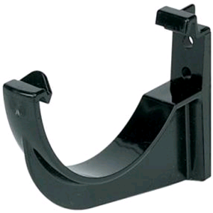 Floplast 112mm Half Round Fascia Bracket Black RK1