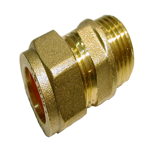 Copper 10mm x 1/4" Male Coupler Compression 