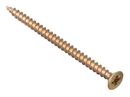 Forgefix M/P Screw 4 x 60mm (Pack of 12) Zinc Yellow Passivated 