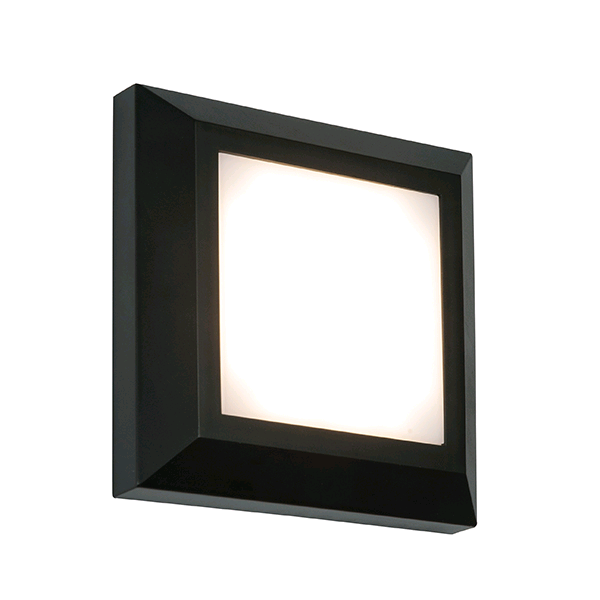 Saxby Severous Square Direct 3W Warm White LED IP65 Wall Light