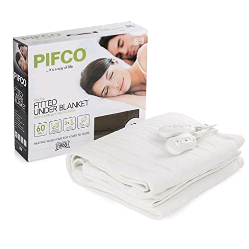 Pifco 60w Double Fitted Electric Underblanket Dual Control