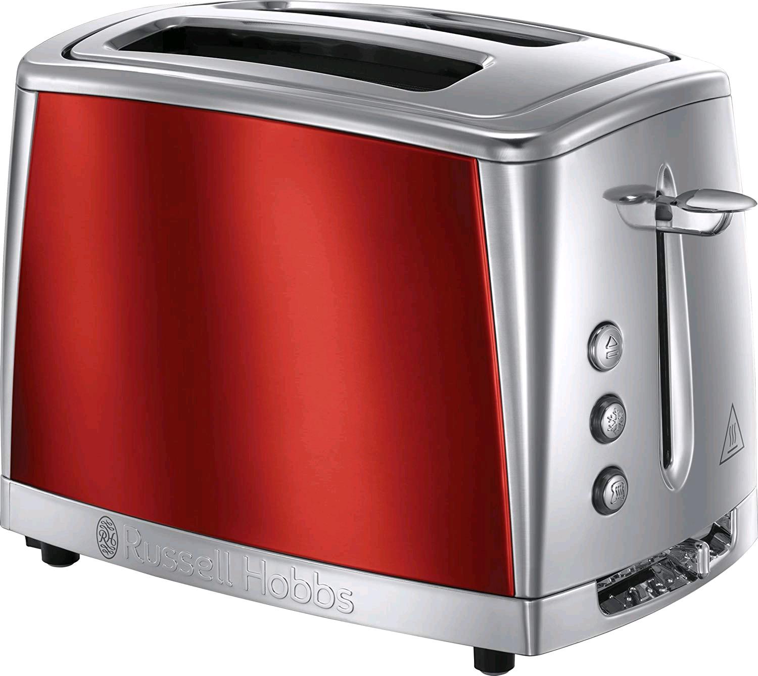 Russell Hobbs Luna 2 Slice Toaster- Red & Stainless
