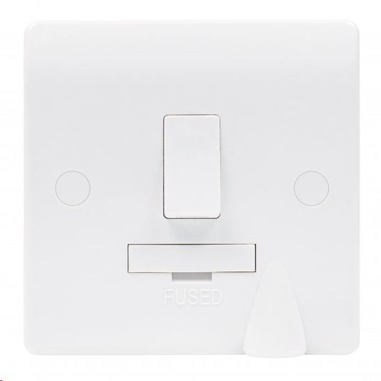 Median 13A DP Switched Fused Spur c/w Flex Outlet