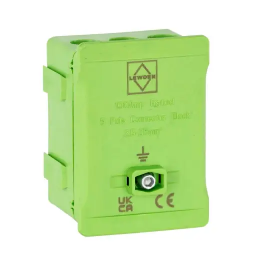 Lewden Distribution Terminal 100A 5 Way Green