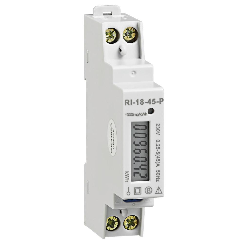 Europa 45A 1 Mod kWh Meter RI-18-45-P