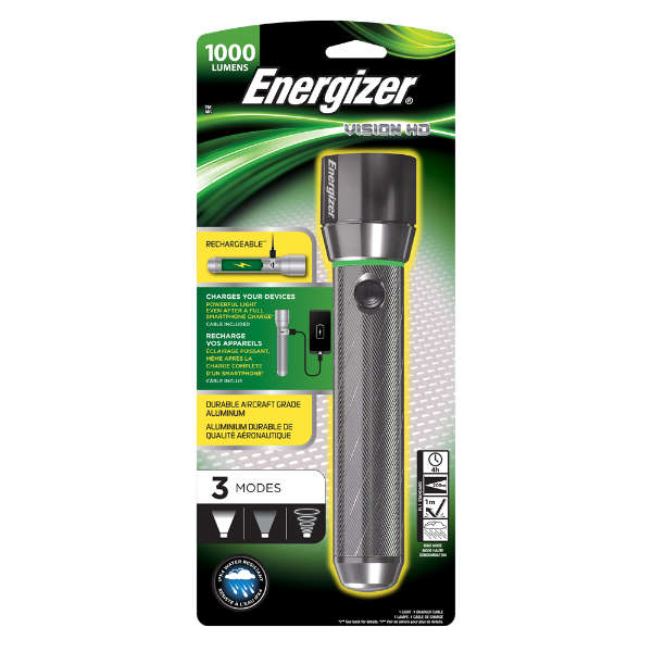 Energizer LED Vision HD Focus Metal Rechargable USB S14674