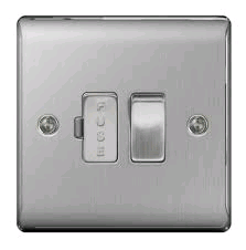 BG 13a Switched Fused Connection Unit Brushed Steel 