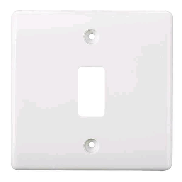 BG Nexus Grid 1gang Front Plate White 