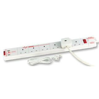 BG 6gang 2mtr Surge Protected Extension Lead + Telecom 