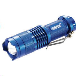 Draper 3W LED COB Aluminium Torch