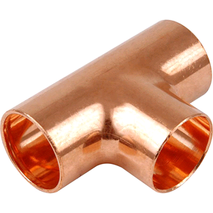 Copper Equal Tee 15mm Endfeed 