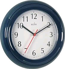 Acctim Wycombe Blue Wall Clock Requires 1 x AA Battery (not included)