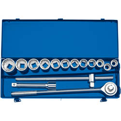 Draper 15pc 3/4" Square Drive Metric Socket Set