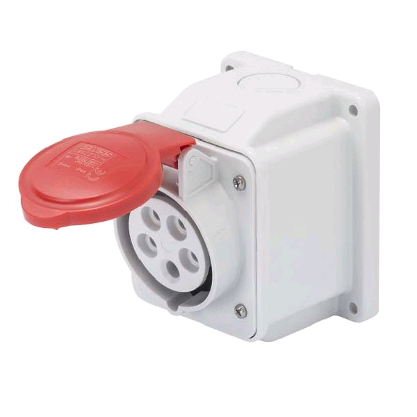 Gewiss 16a 415V 3P + N + E 10deg Wall Mounted Angled Socket IP44