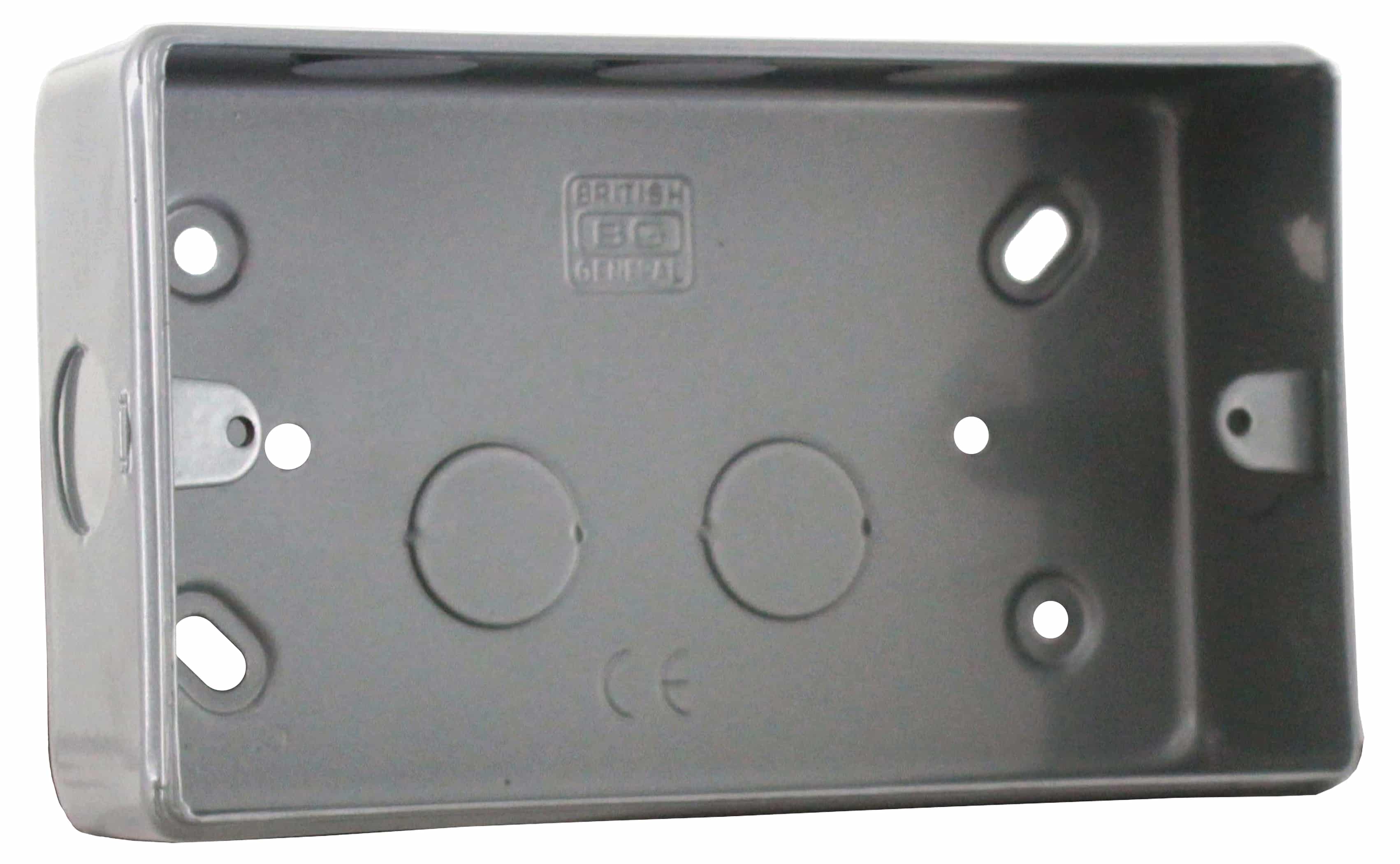 BG Metal Clad 2gang Surface Back Box