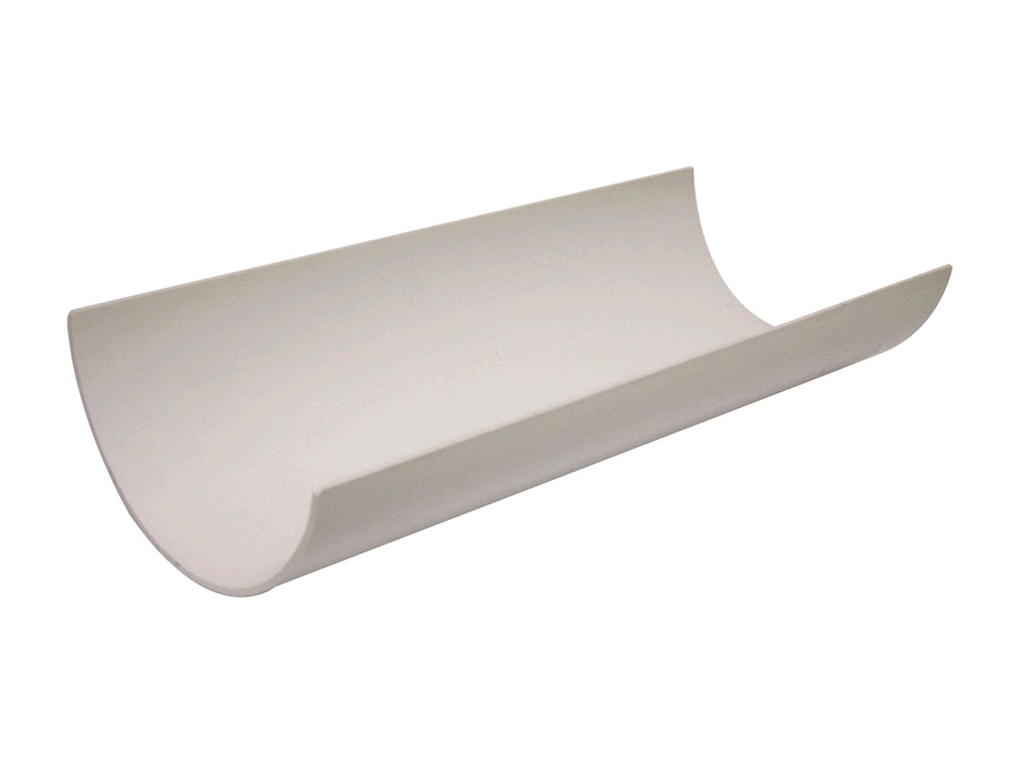 Floplast 112mm Half Round Gutter 4mtr White