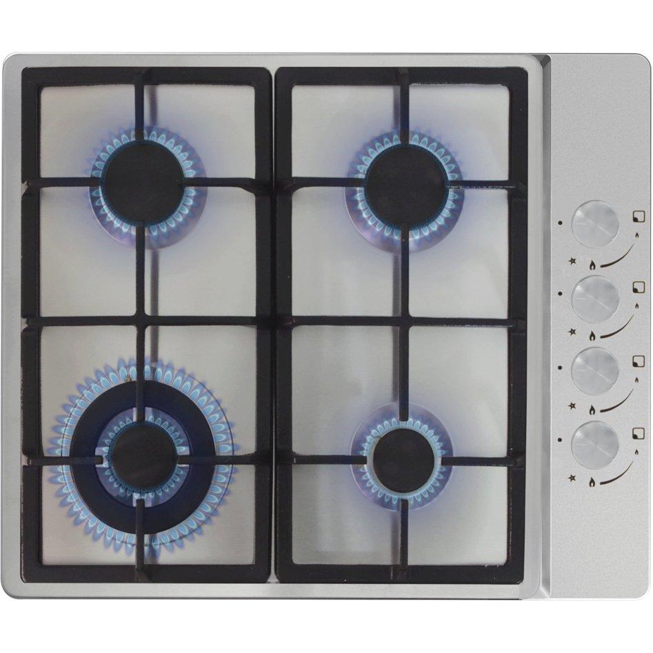 Culina UBGHDFF60.1 Stainless Steel Gas Hob with Cast Iron Pan Supports