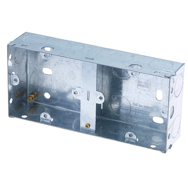 Knock Out Metal Box 2x1 25mm Dual DES1