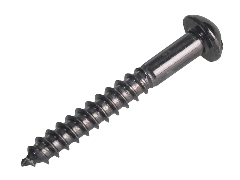 Forgefix 1" x 10 R/H Wood Screw (Pack of 15) Black Japanned 