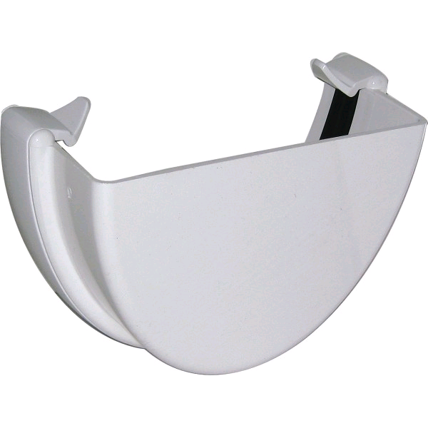 Floplast Hi-Cap External Stop End Guttering White REH1W