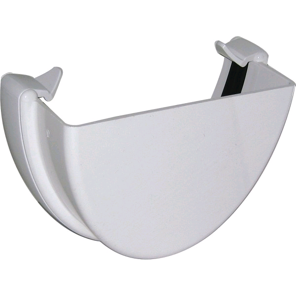 Floplast Hi-Cap External Stop End Guttering White REH1W 