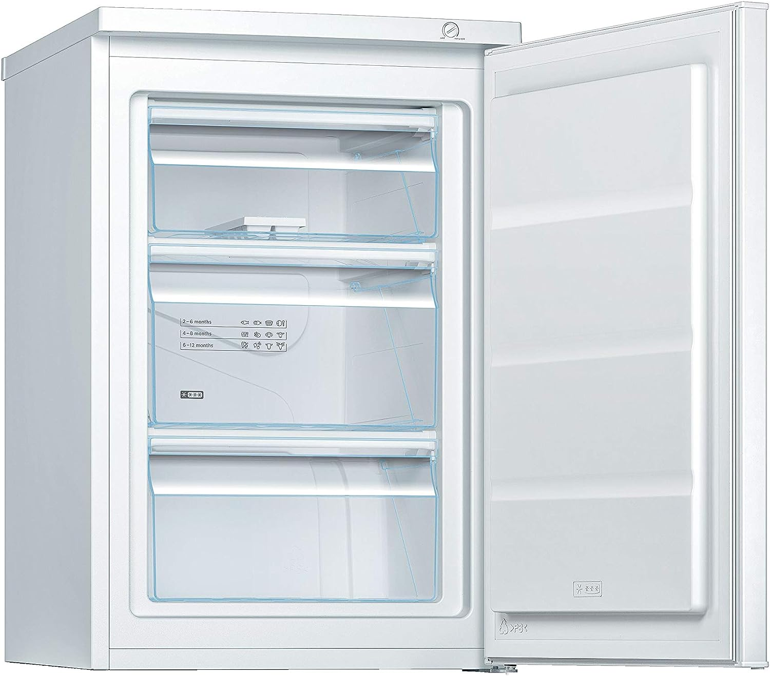 Bosch GTV15NWEAG Serie 2, Freestanding Undercounter Freezer, 83L capacity, 56cm wide - White [Energy Class E]