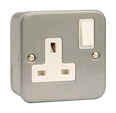 Niglon Metal Clad 1Gang 13A DP Switched Socket Outlet 
