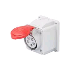 Gewiss 32a 415V 3P + E 10deg Wall Mounted Angled Socket IP44