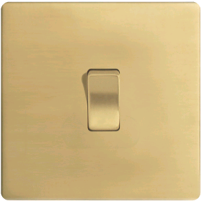 BG 1Gang 2Way Flatplate Polished Brass Switch