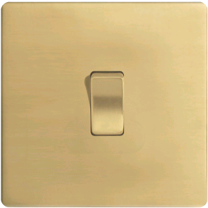 BG 1Gang 2Way Switch Flatplate Polished Brass 