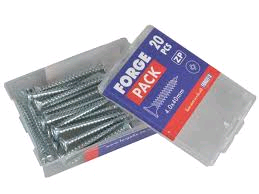 Forgefix M/P Screw 4 x 40mm (Pack) Zinc Plated 