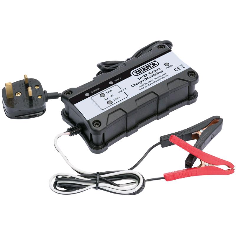 Draper 1A/2A Battery Charger/Maintainer 