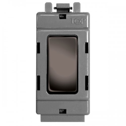BG Grid 20ax 2way Single Pole Switch Black Nickel