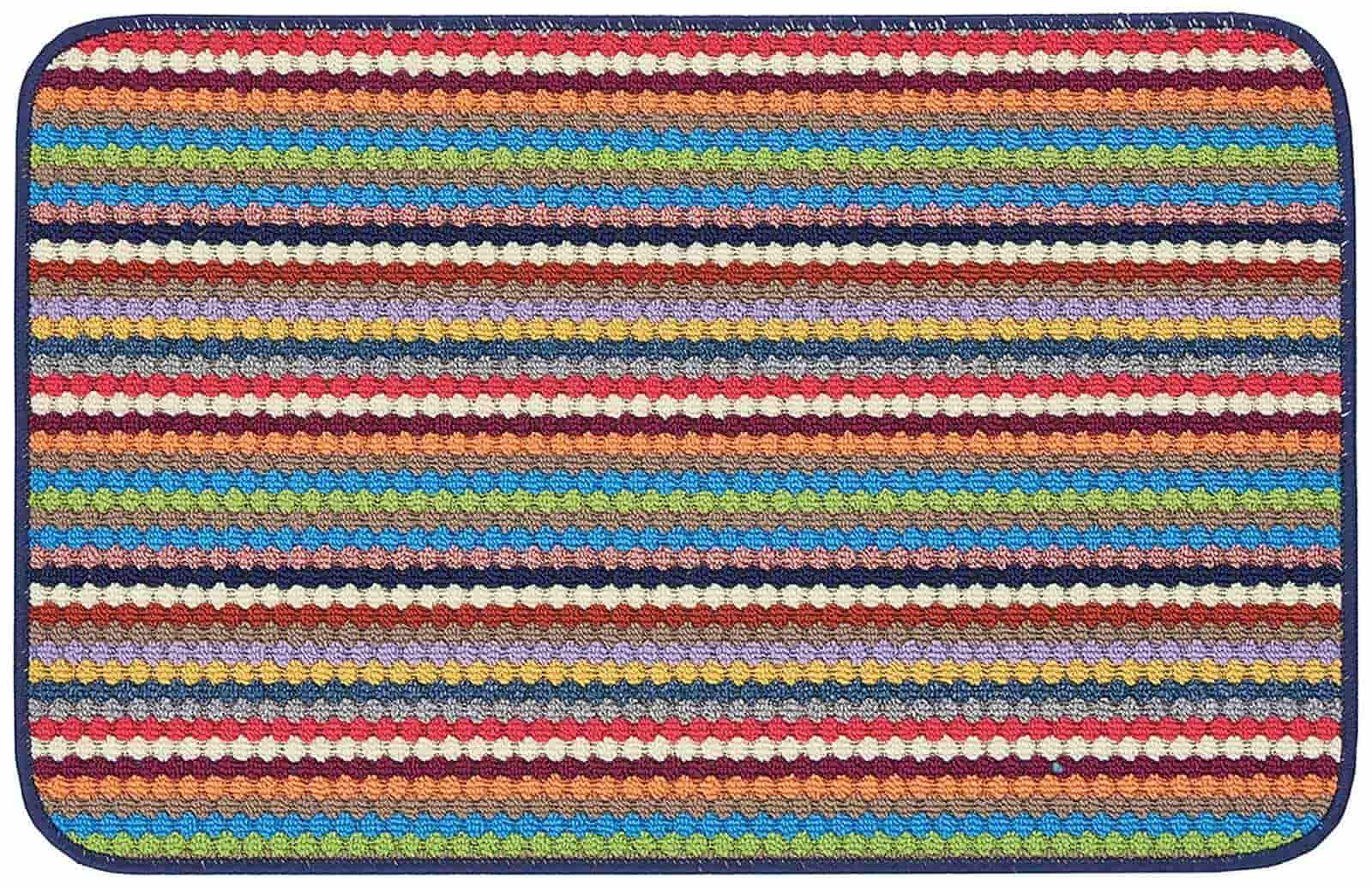 Dandy Likewise HELSINKI MULTI 90 x 57cm Striped Doormat Stain & Slip Resistant Washable Mat