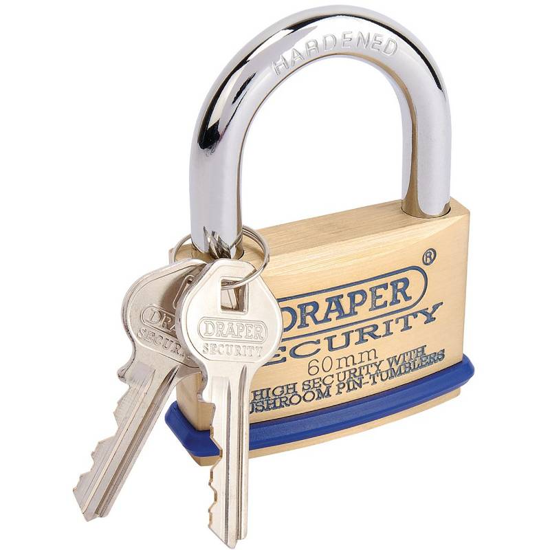 Draper Solid Brass Padlock 60mm