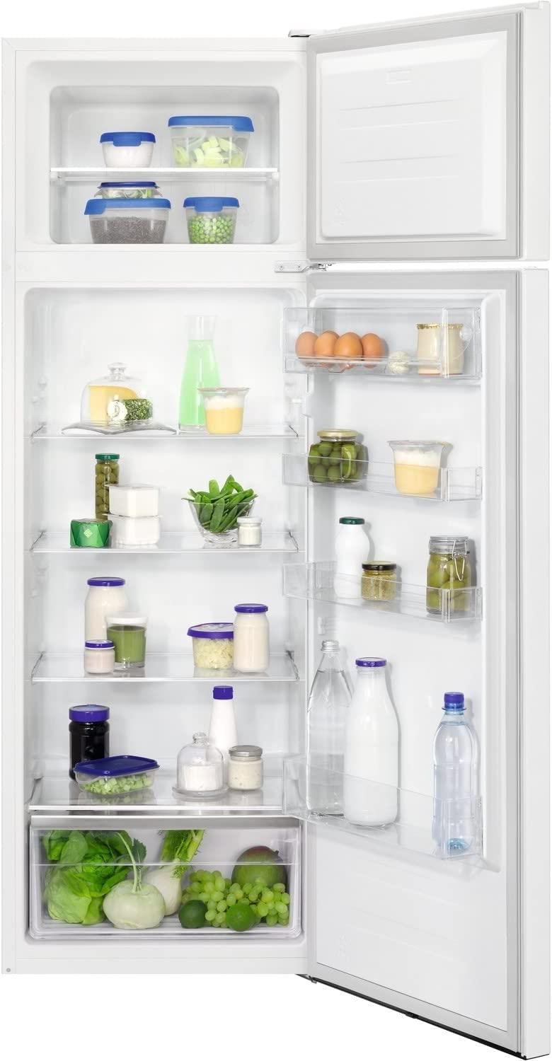 Zanussi ZTAN28FWO Freestanding 80/20 Fridge Freezer - White Top Mount Height 1610,Width 550, Depth 547