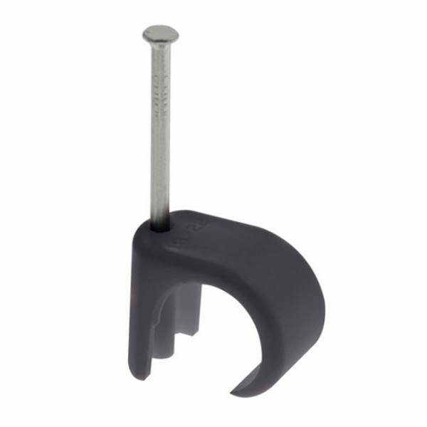 Q-Crimp 18-22mm Black Round Cable Clip (Pack 50) 