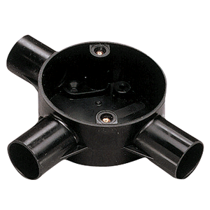 Falcon Conduit Tee Box 20mm Black