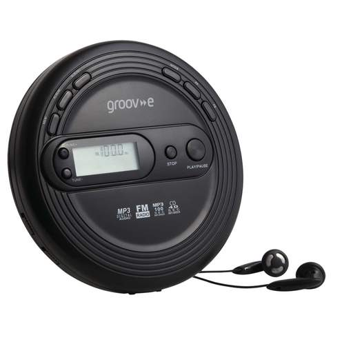Groove Personal Cd Player Mp3 Playback & Radio Blk GV-PS210-BK