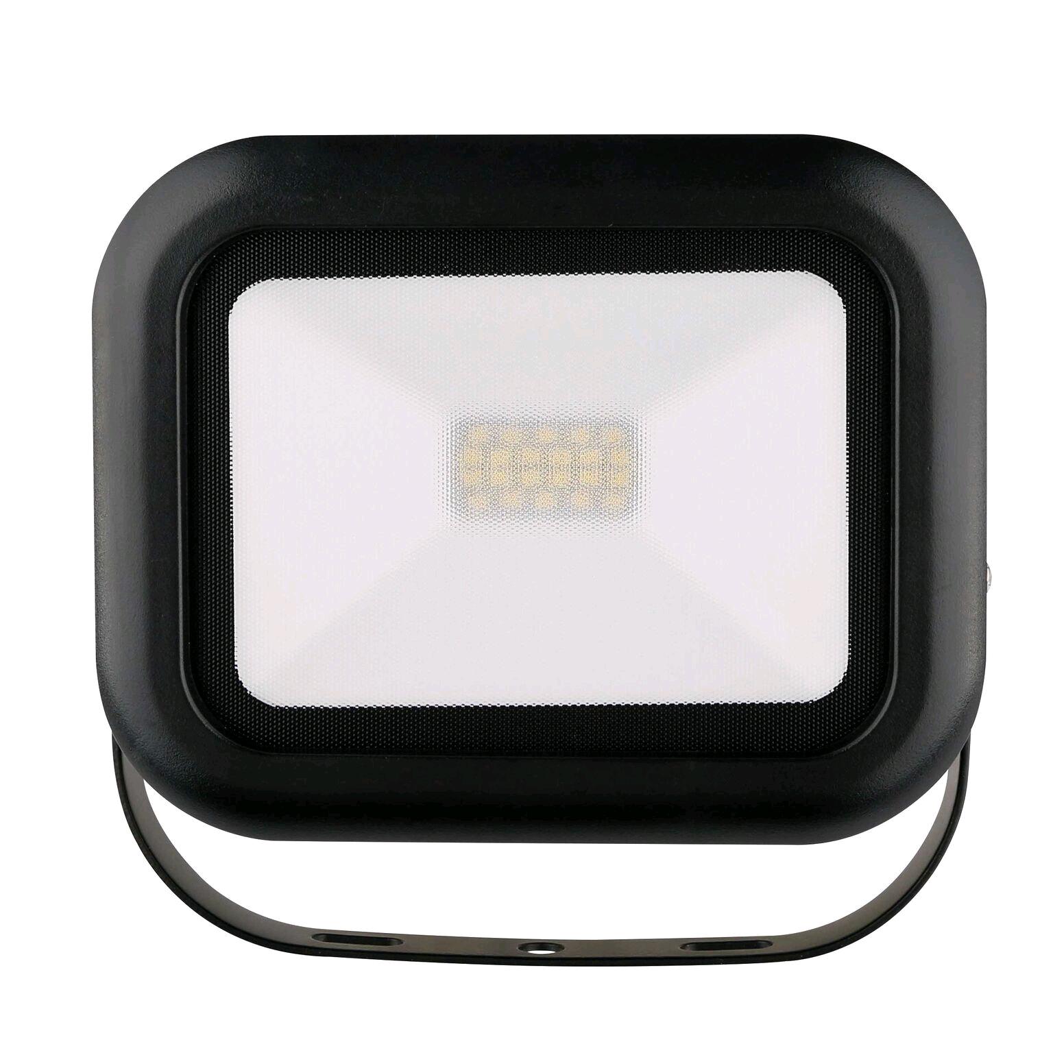 Niglon 10W Polycarbonate Flood LED Black IP65 Daylight 