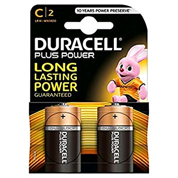 Duracell S3514 Battery "C" 1.5Volt 2pk Alkaline Plus 