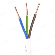 White Flex 2.5mm 3Core Heat Resistant (per mtr) 