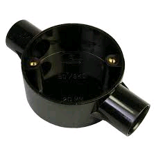 Falcon Conduit Through Box 20mm Black 